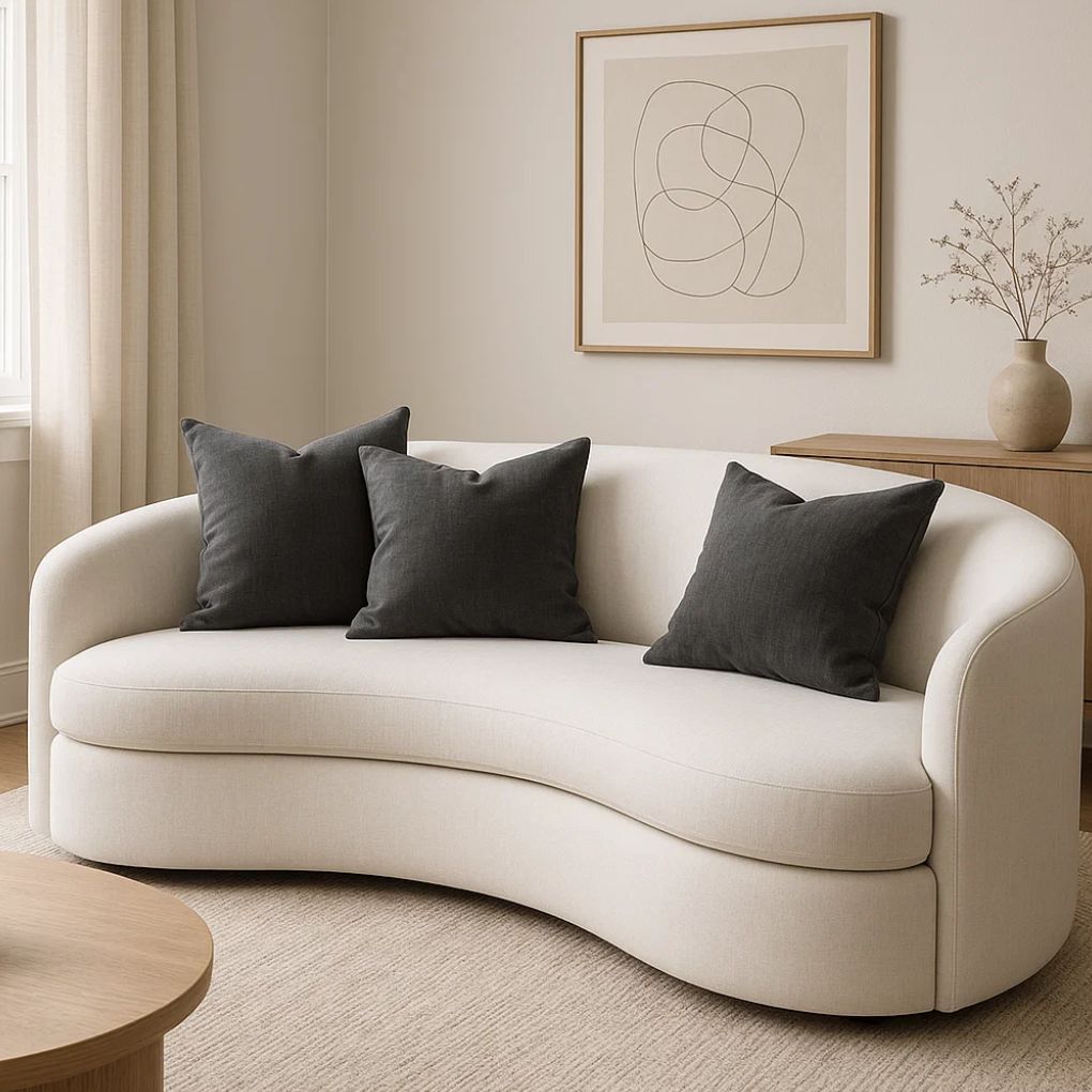 Organic Cotton Cushion – Harvest Beige | Luxury Throw Pillow for Modern Interiors