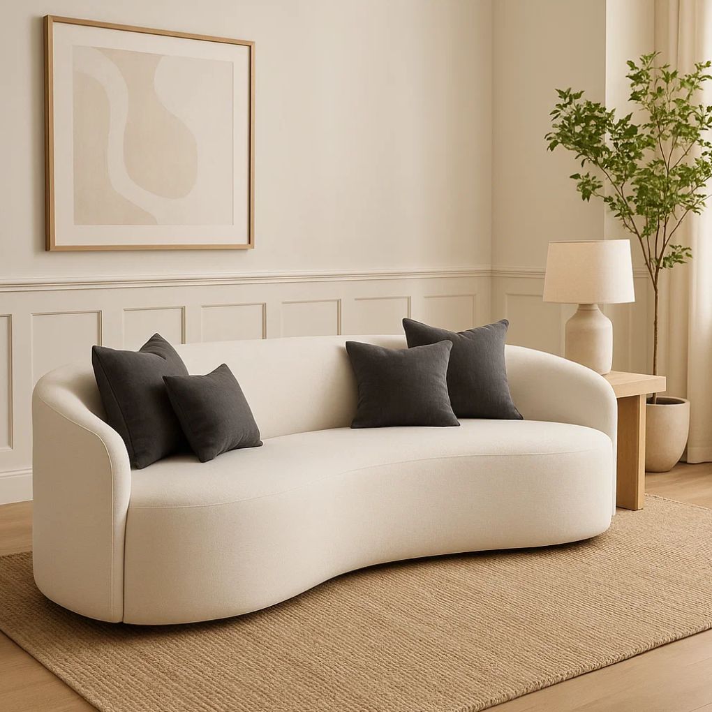 Organic Cotton Cushion – Harvest Beige | Luxury Throw Pillow for Modern Interiors