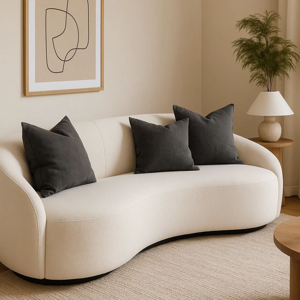Organic Cotton Cushion – Harvest Beige | Luxury Throw Pillow for Modern Interiors