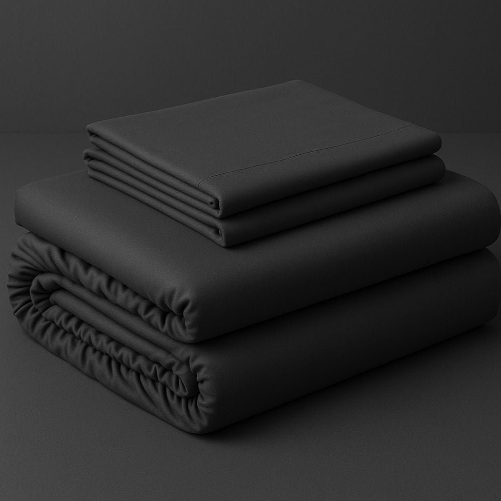 Charcoal Grey Sheet Set – Fitted, Flat & Pillowcases