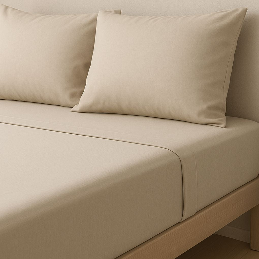 Harvest Beige Sheet Set – Fitted, Flat & Pillowcases