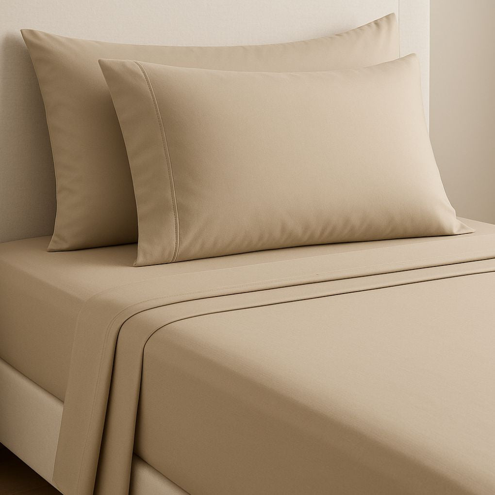 Harvest Beige Sheet Set – Fitted, Flat & Pillowcases