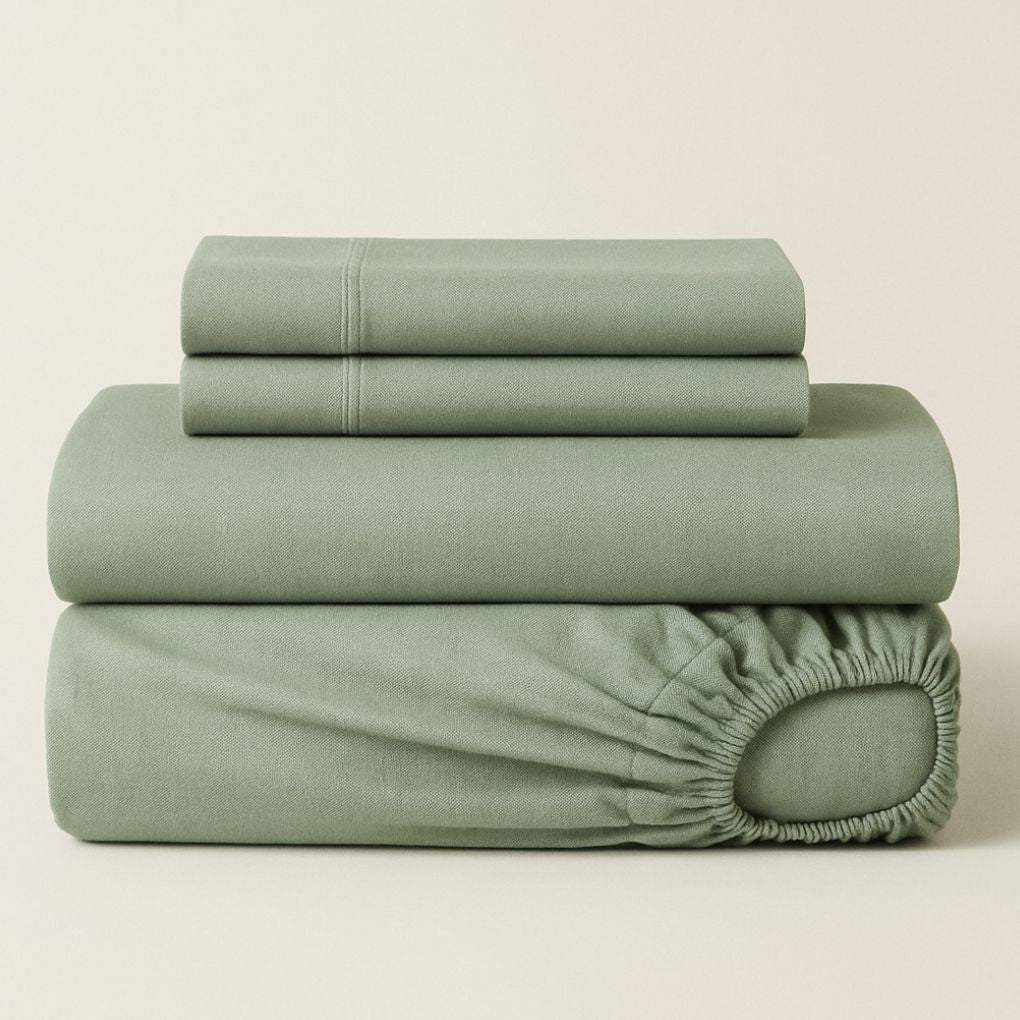 Botanic Sage Complete Sheet Set – Fitted, Flat & Pillowcases