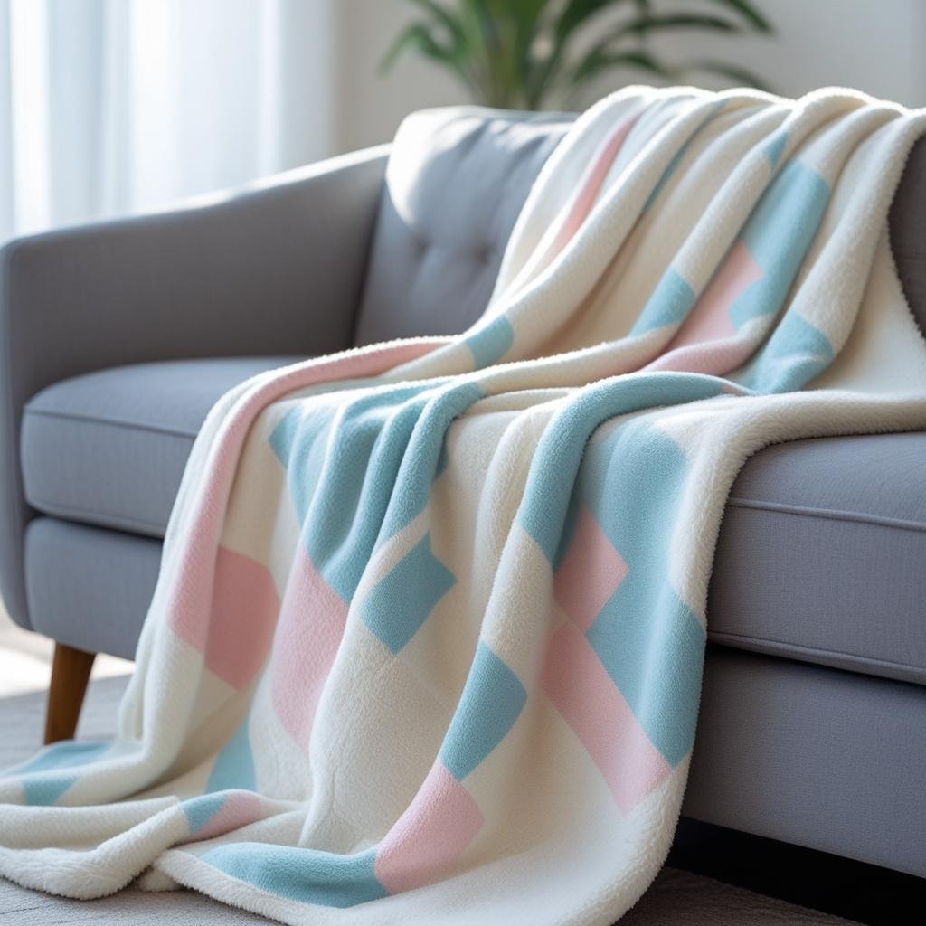 Terracotta Rust, Harvest Beige & Cloud White Organic Cotton Waffle Throw | Kottonk® Australia