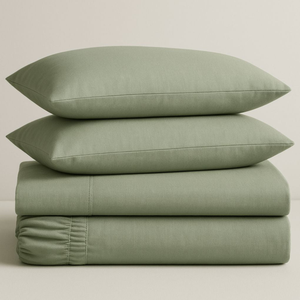 Botanic Sage Complete Sheet Set – Fitted, Flat & Pillowcases