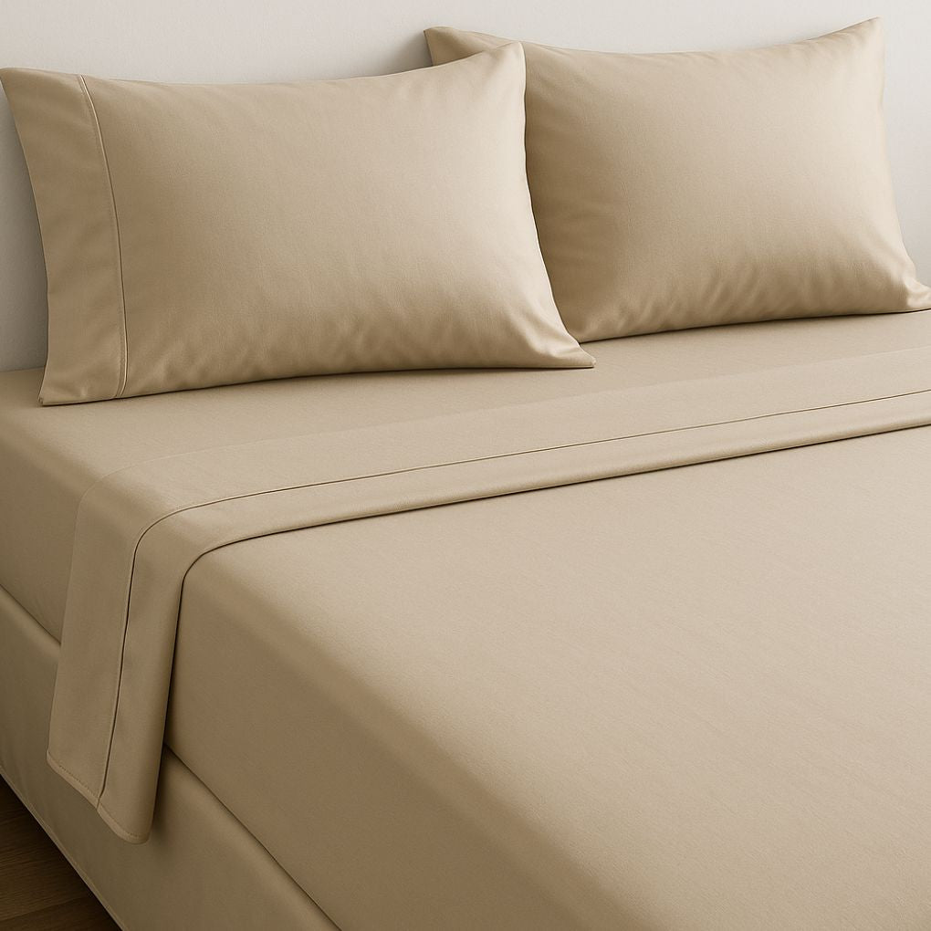 Harvest Beige Sheet Set – Fitted, Flat & Pillowcases