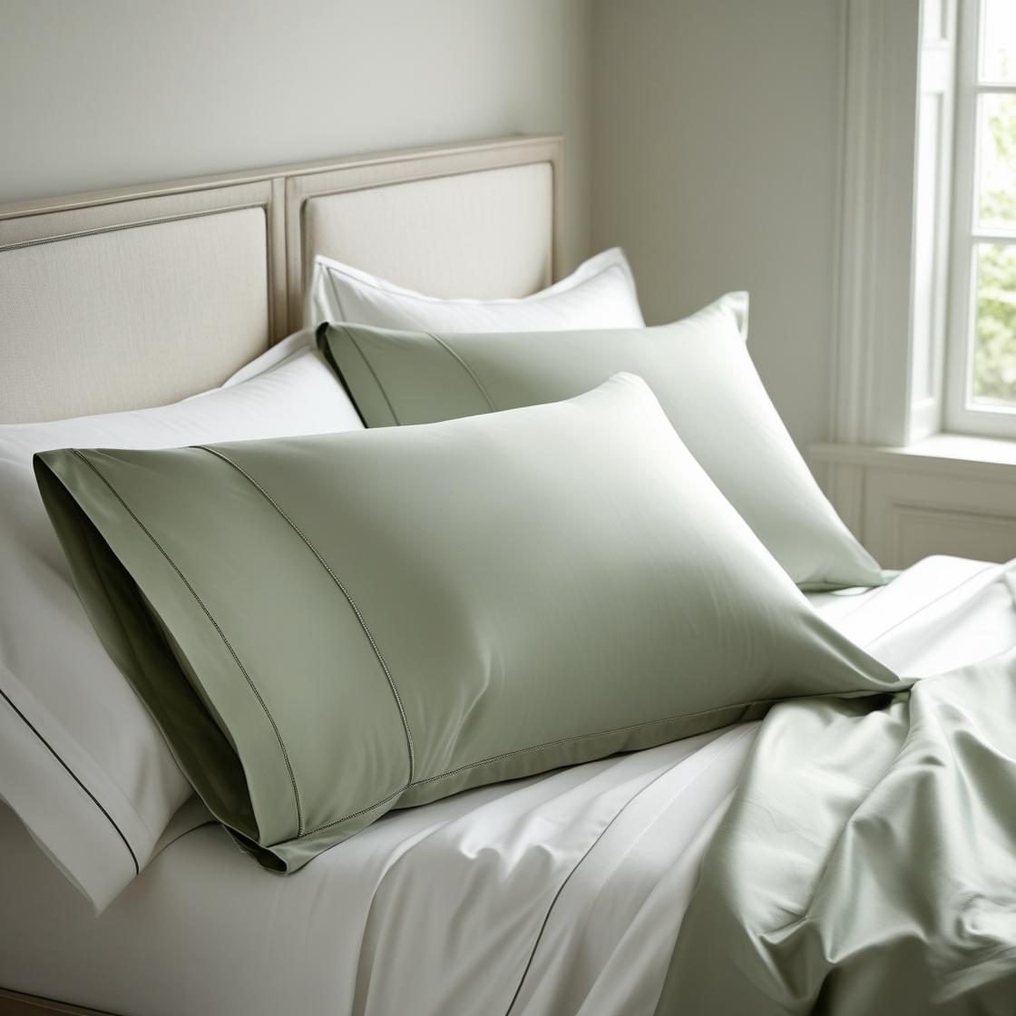Botanic Sage Organic Cotton Pillow Cover Set – Pair of Pillowcases