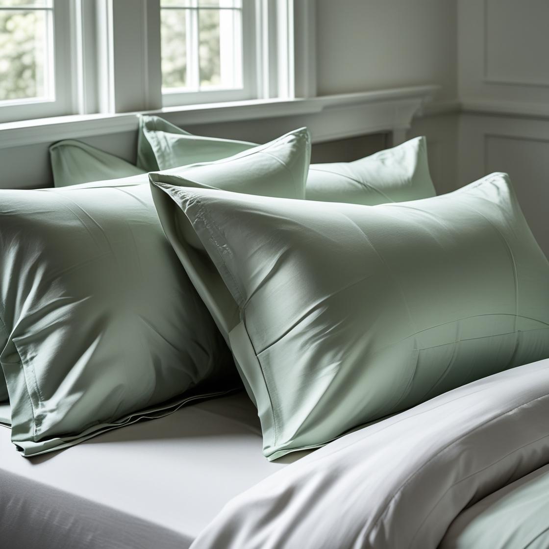 Botanic Sage Organic Cotton Pillow Cover Set – Pair of Pillowcases