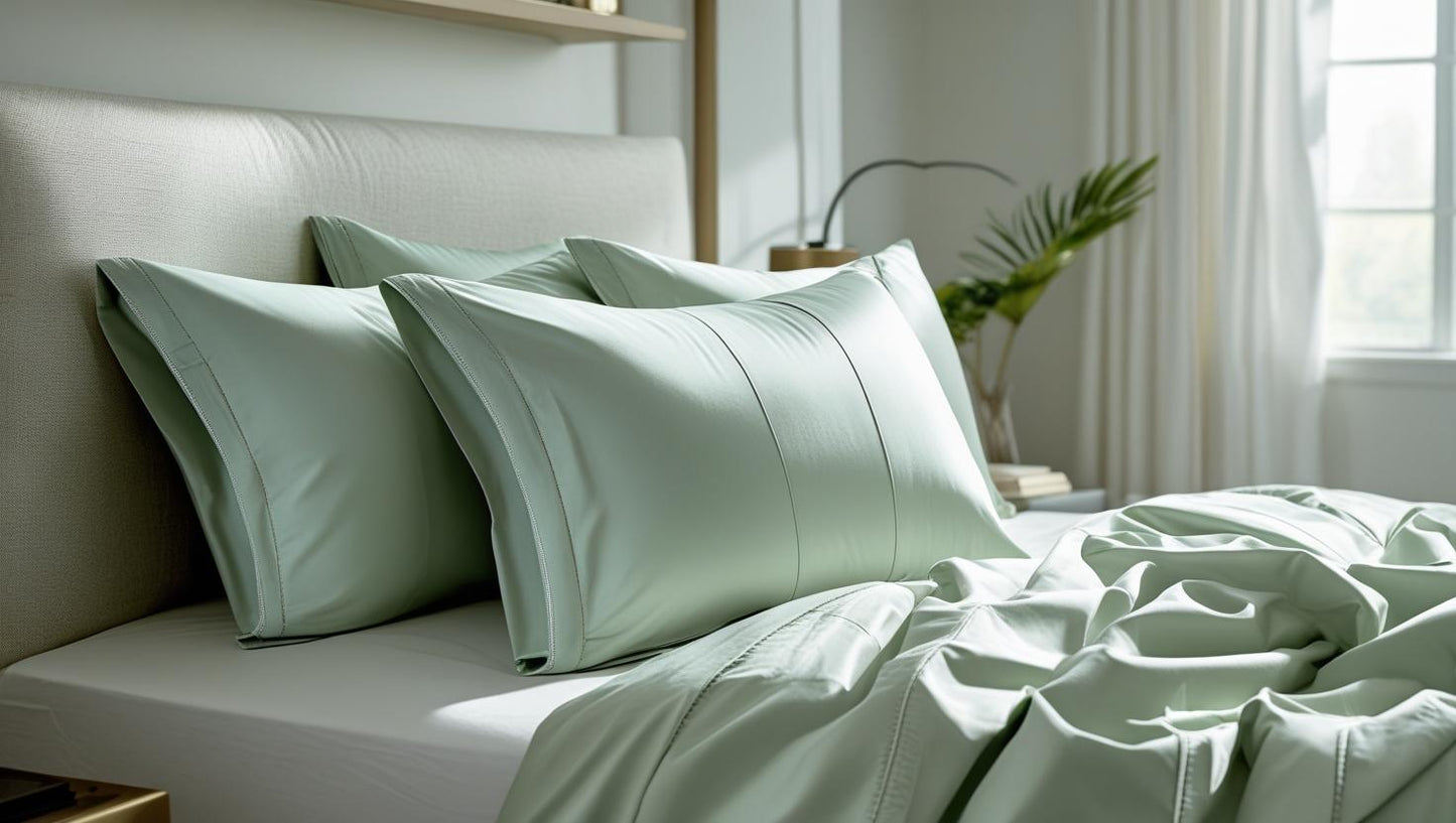Botanic Sage Organic Cotton Pillow Cover Set – Pair of Pillowcases