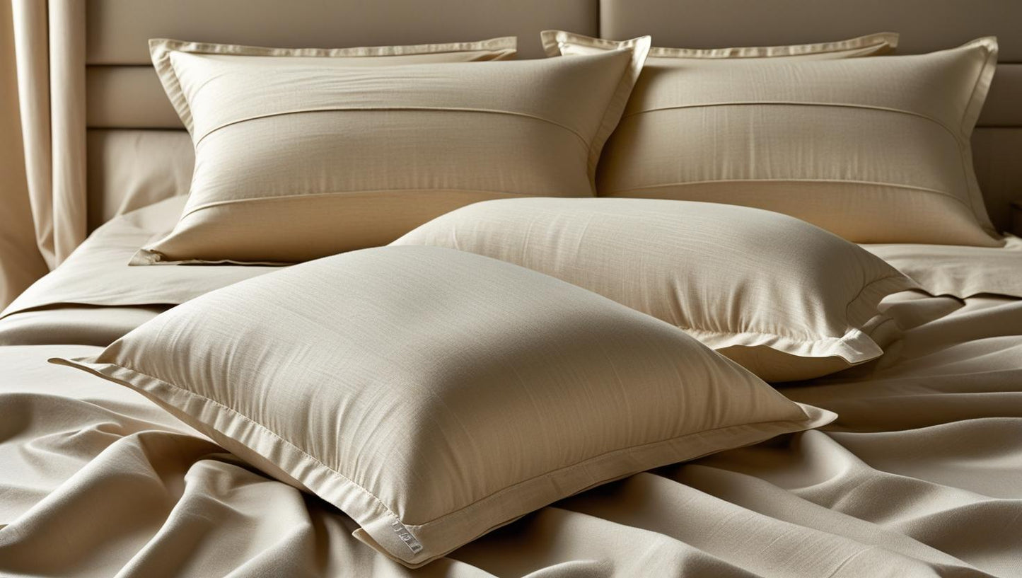 Harvest Beige Organic Cotton Pillow Cover Set – Pair of Pillowcases