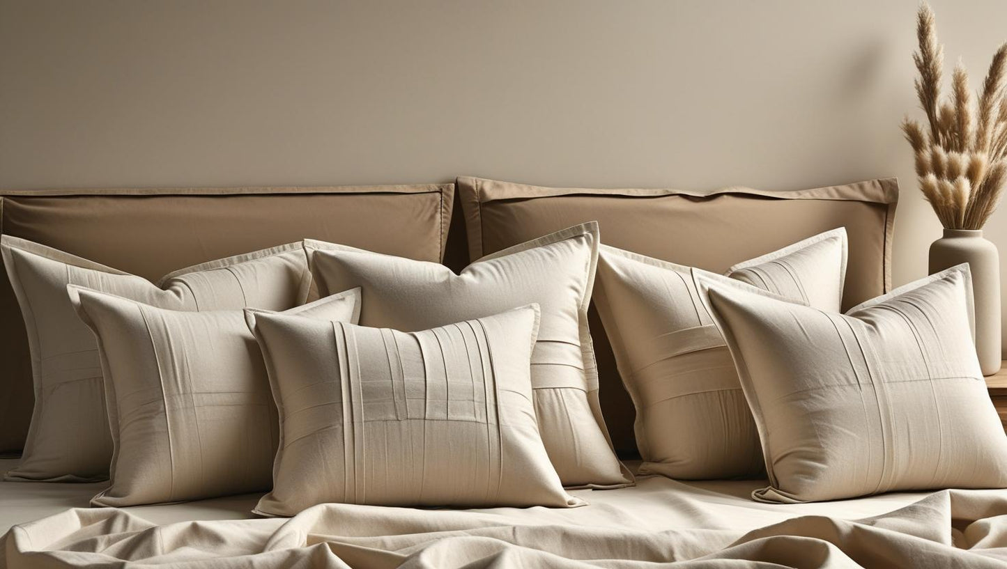 Harvest Beige Organic Cotton Pillow Cover Set – Pair of Pillowcases