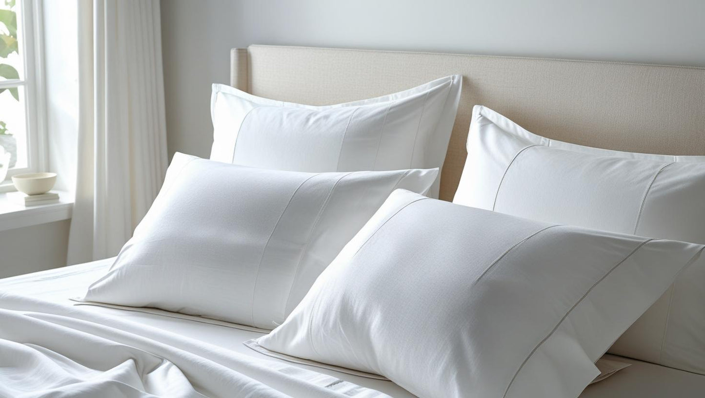 Cloud White Organic Cotton Pillow Cover Set – Pair of Pillowcases