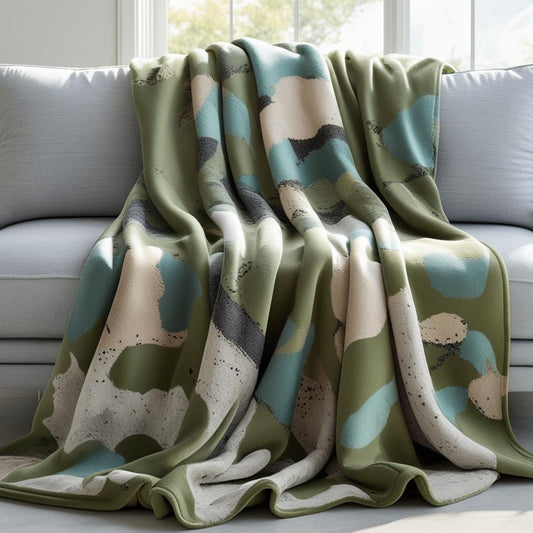 Earth & Sky Camo Organic Cotton Throw | Kottonk® Australia