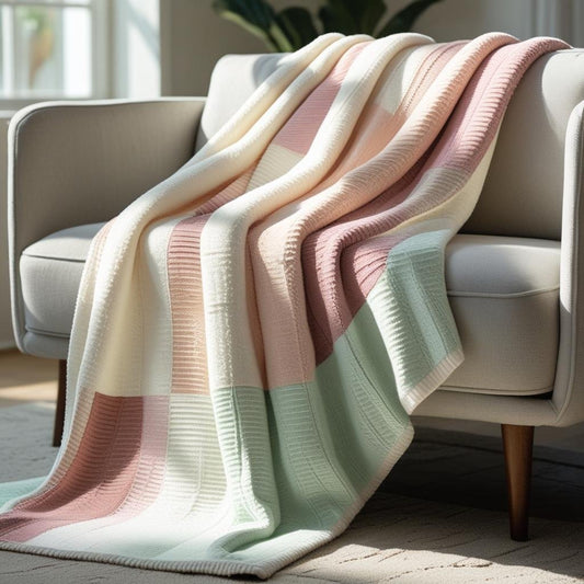 Blush Dusk, Botanic Sage & Cloud White Organic Cotton Waffle Throw | Kottonk® Australia