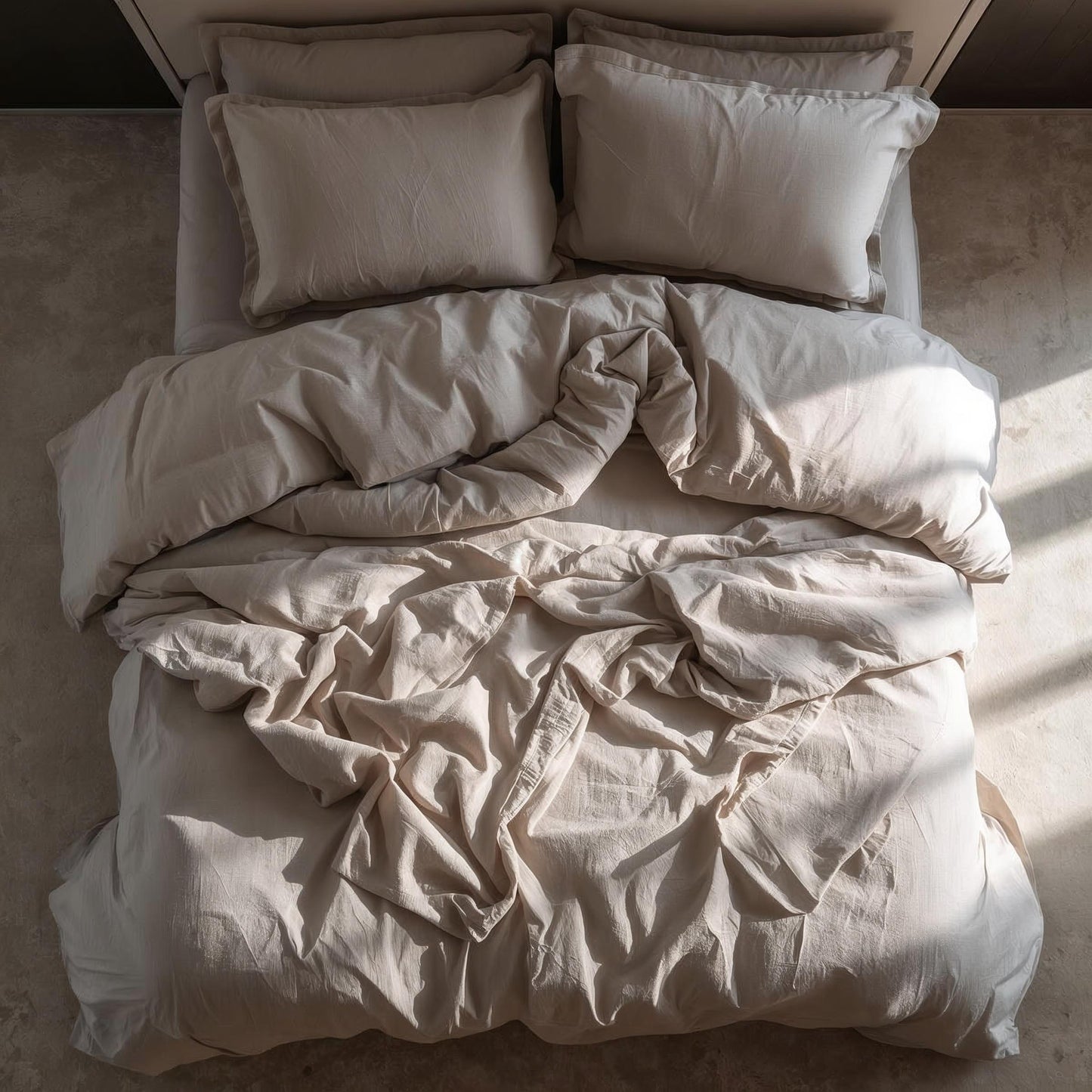 Dune Taupe Linen Quilt Cover Set – 100% Pure Linen Bedding with Matching Pillowcases | Luxury Doona Cover Australia