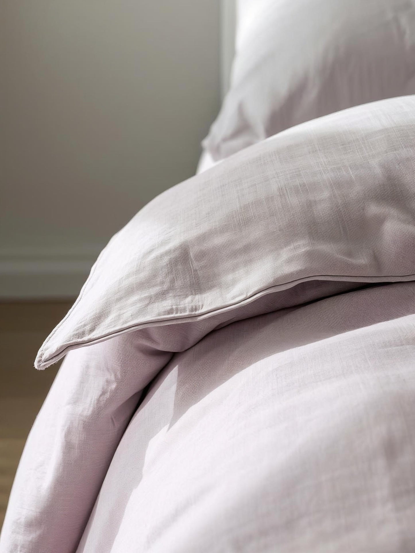 Soft Lavender Fog Linen Quilt Cover Set – 100% Pure Linen Bedding with Matching Pillowcases | Luxury Doona Cover Australia