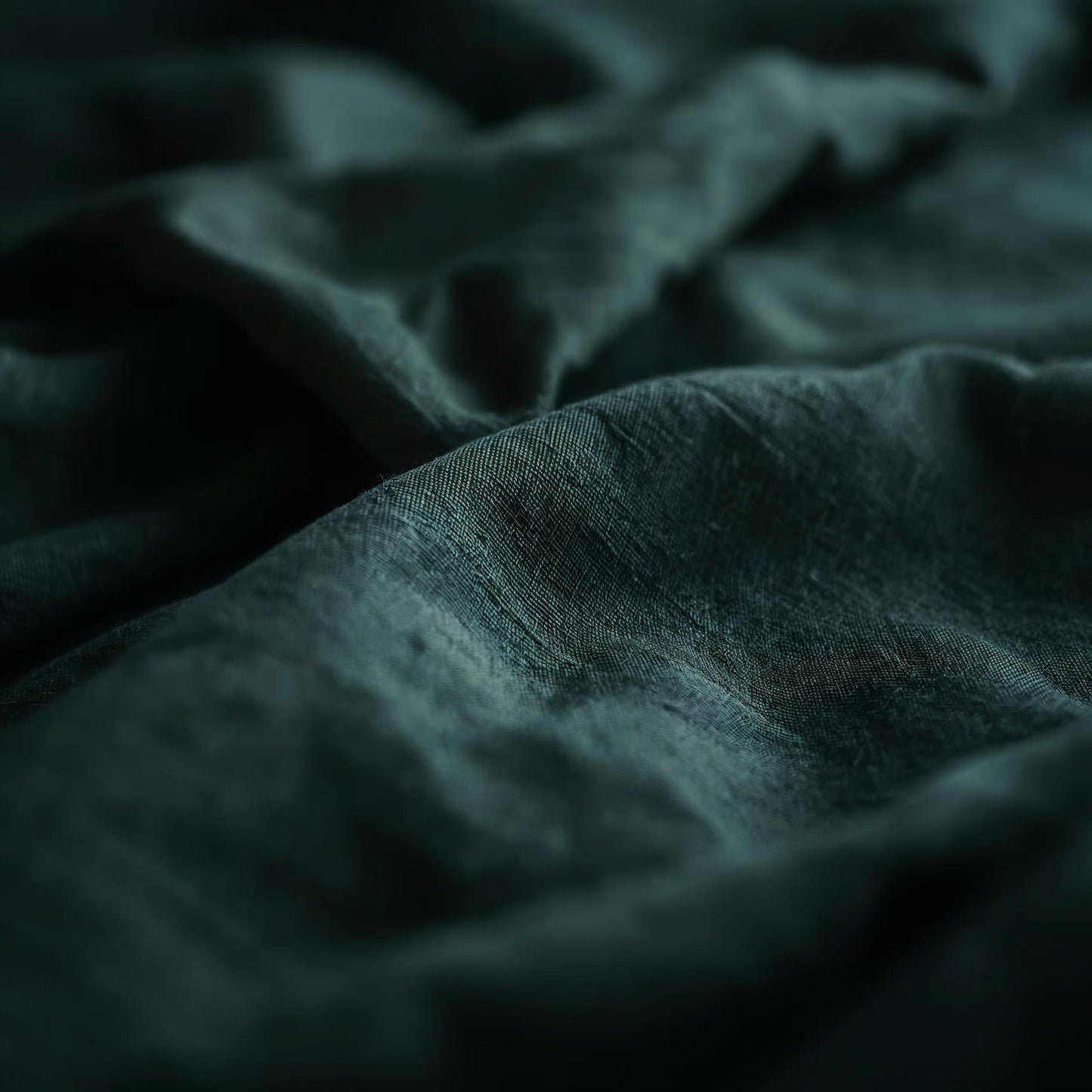 Midnight Moss Linen Quilt Cover Set – 100% Pure Linen Bedding with Matching Pillowcases | Luxury Doona Cover Australia