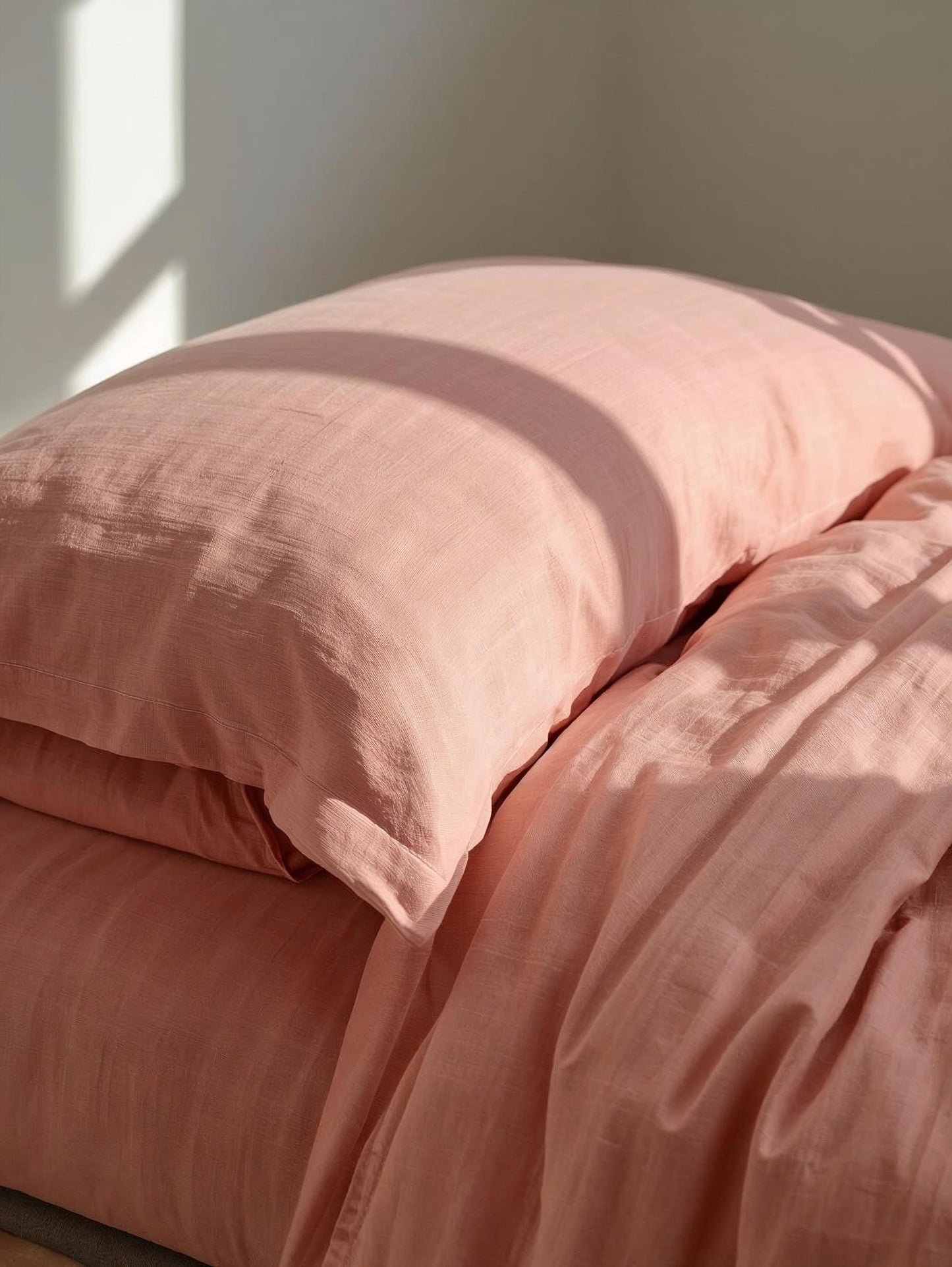 Sunset Blush Linen Quilt Cover Set – 100% Pure Linen Bedding with Matching Pillowcases | Luxury Doona Cover Australia