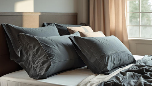 Charcoal Grey Organic Cotton Pillow Cover Set – Pair of Pillowcases