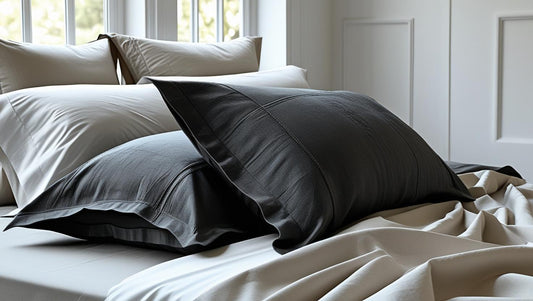 Charcoal Grey Organic Cotton Pillow Cover Set – Pair of Pillowcases